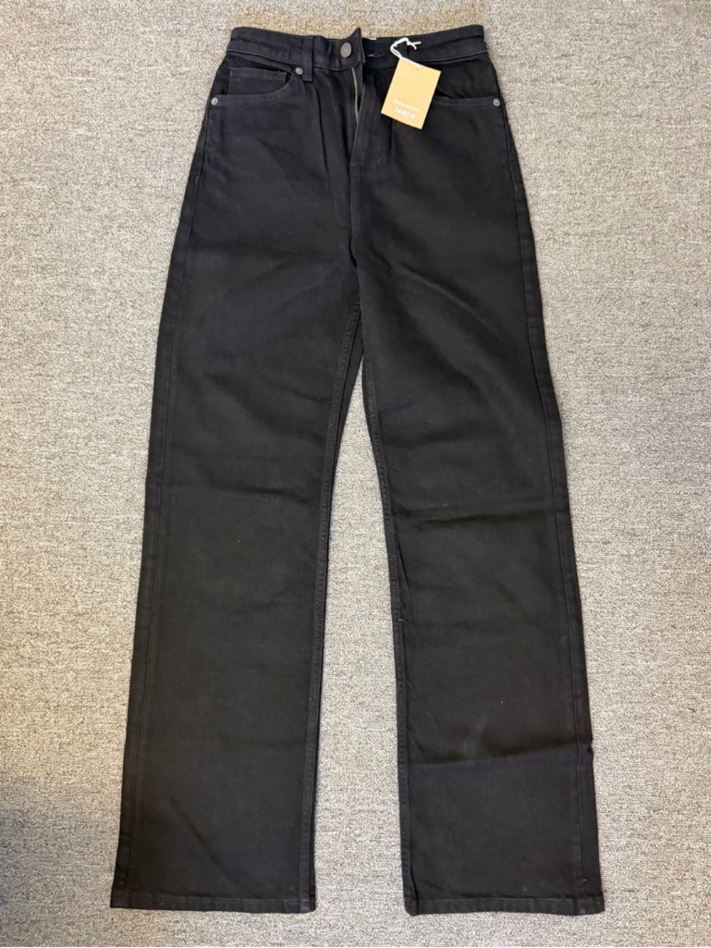 Reformation Black High-Rise Wide-Leg Jeans